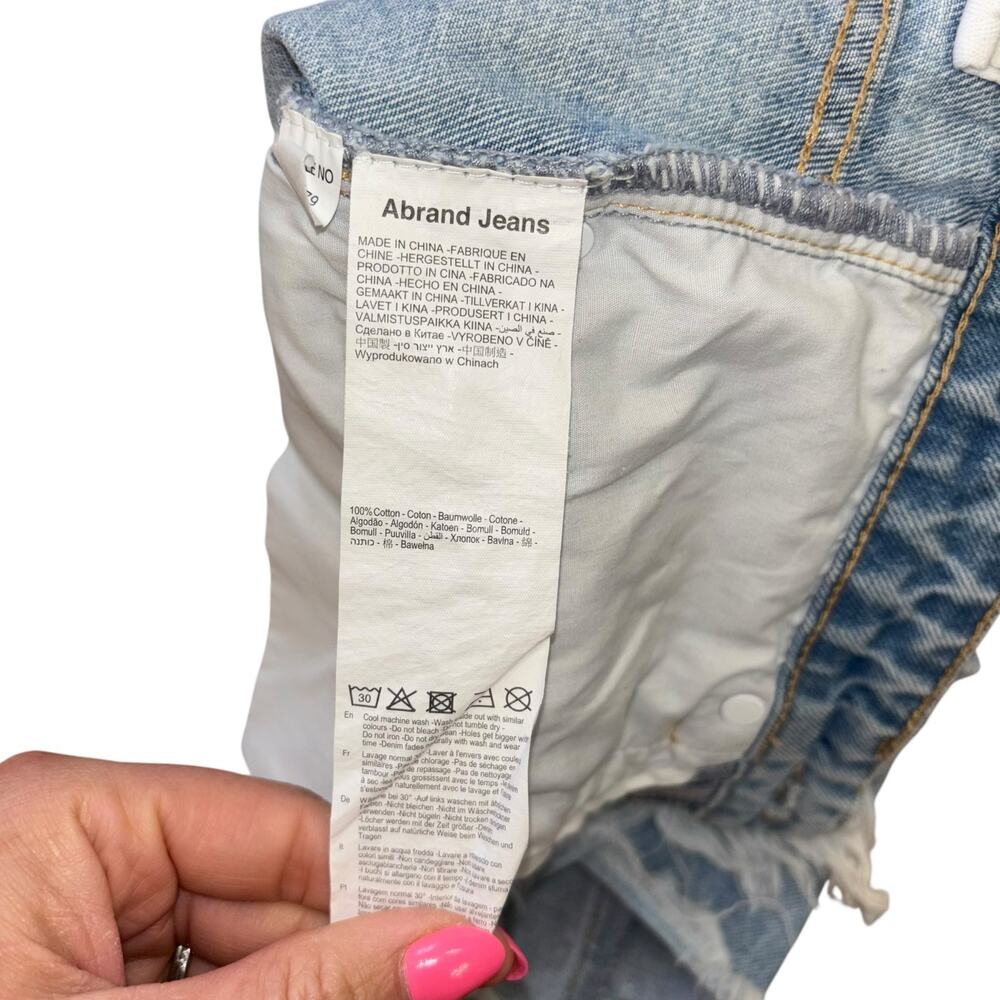 Abrand Jeans Cut Off Denim Western Blue Jean Shorts Womens 26 Micro Mini Western - Picture 6 of 9